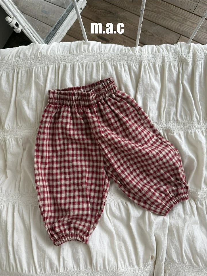 Mac - Korean Baby Fashion - #babygirlfashion - Check Aladdin Pants - 12