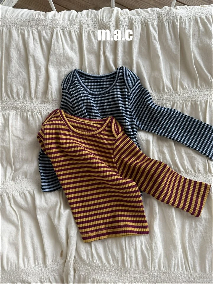 Mac - Korean Baby Fashion - #babyoutfit - Striped Tee