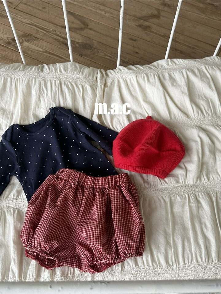 Mac - Korean Baby Fashion - #onlinebabyshop - Check Bloomers