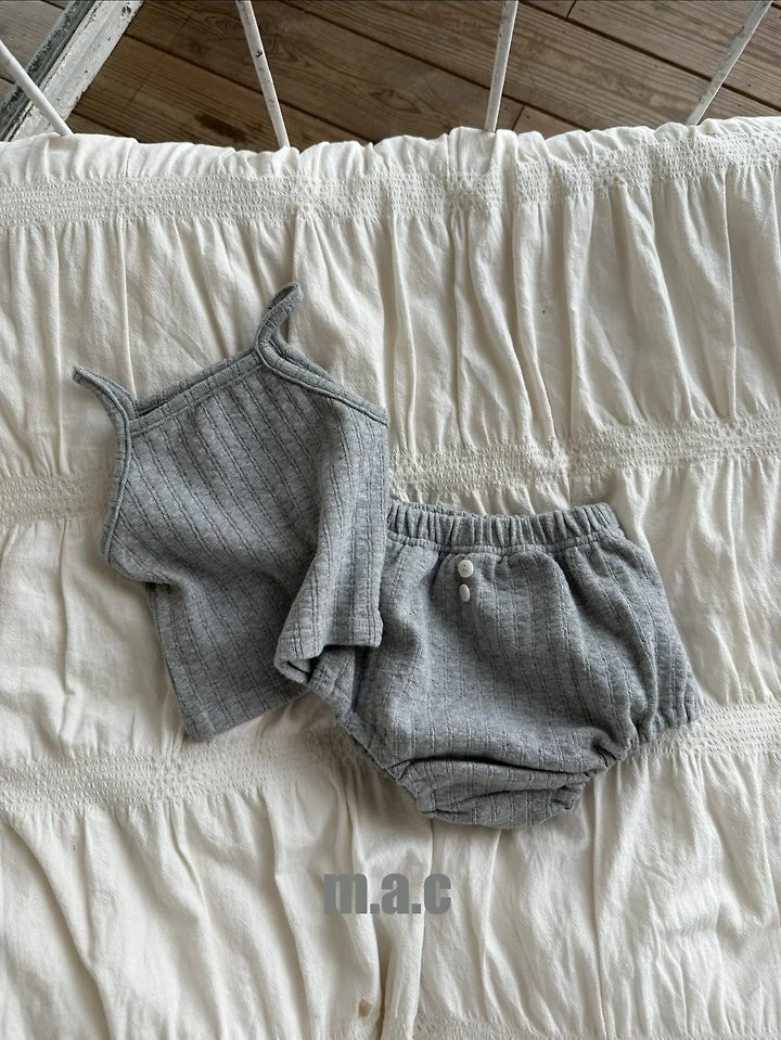 Mac - Korean Baby Fashion - #onlinebabyshop - Layered Set (Sleeveless Top + Bloomers) - 3