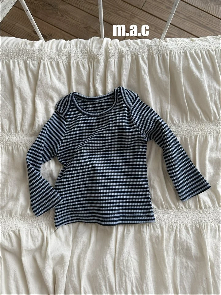 Mac - Korean Baby Fashion - #smilingbaby - Striped Tee - 5