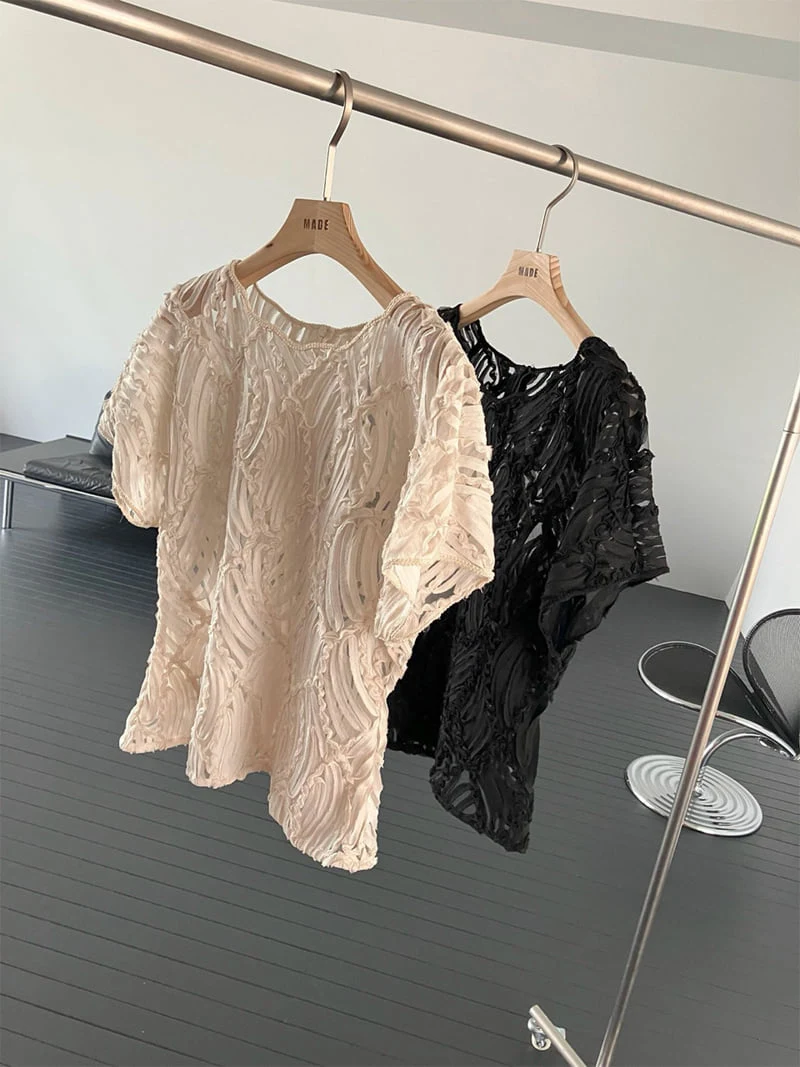 Made - Korean Women Fashion - #momslook - Wave Neck Blouse - 3
