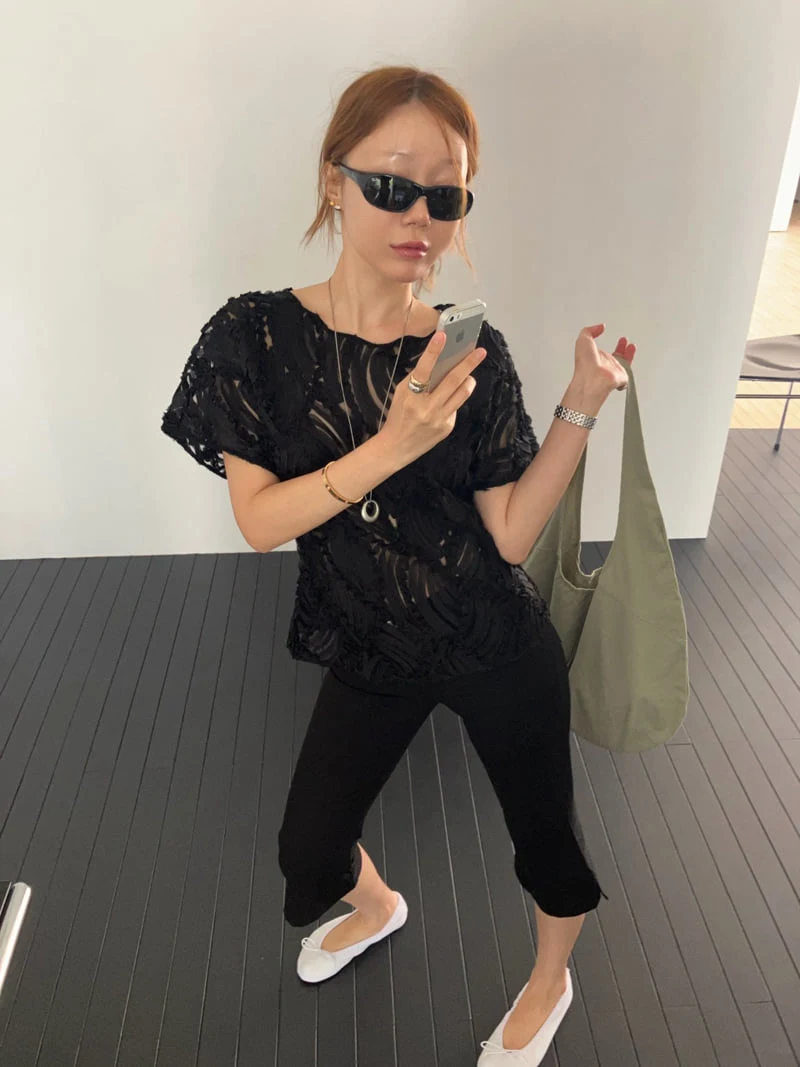 Made - Korean Women Fashion - #momslook - Wave Neck Blouse - 7