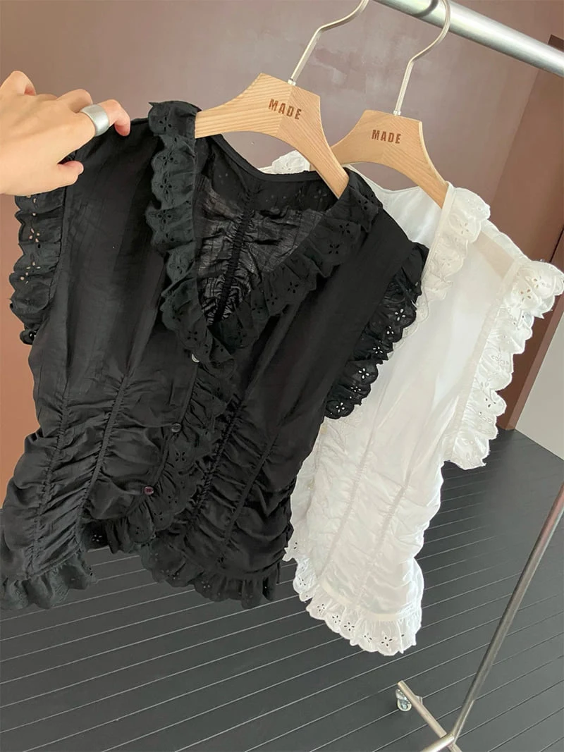 Made - Korean Women Fashion - #momslook - Fly Shirring Blouse - 2