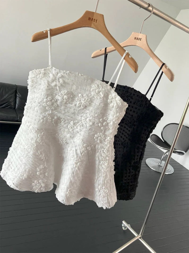 Made - Korean Women Fashion - #shopsmall - Sand Flower Blouse