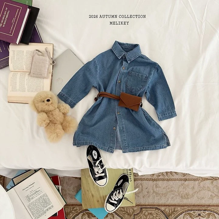 Melikey - Korean Children Fashion - #Kfashion4kids - Denim Shirt One-piece