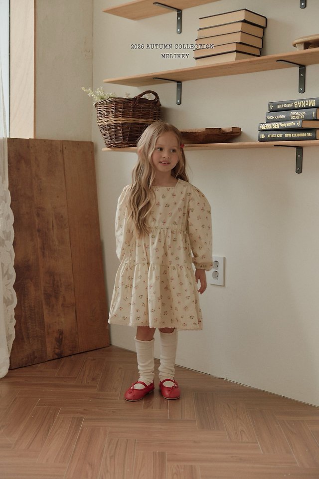 Melikey - Korean Children Fashion - #Kfashion4kids - Vintage Floral One-piece - 9
