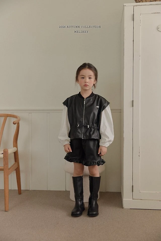 Melikey - Korean Children Fashion - #childofig - String Leather Vest - 8