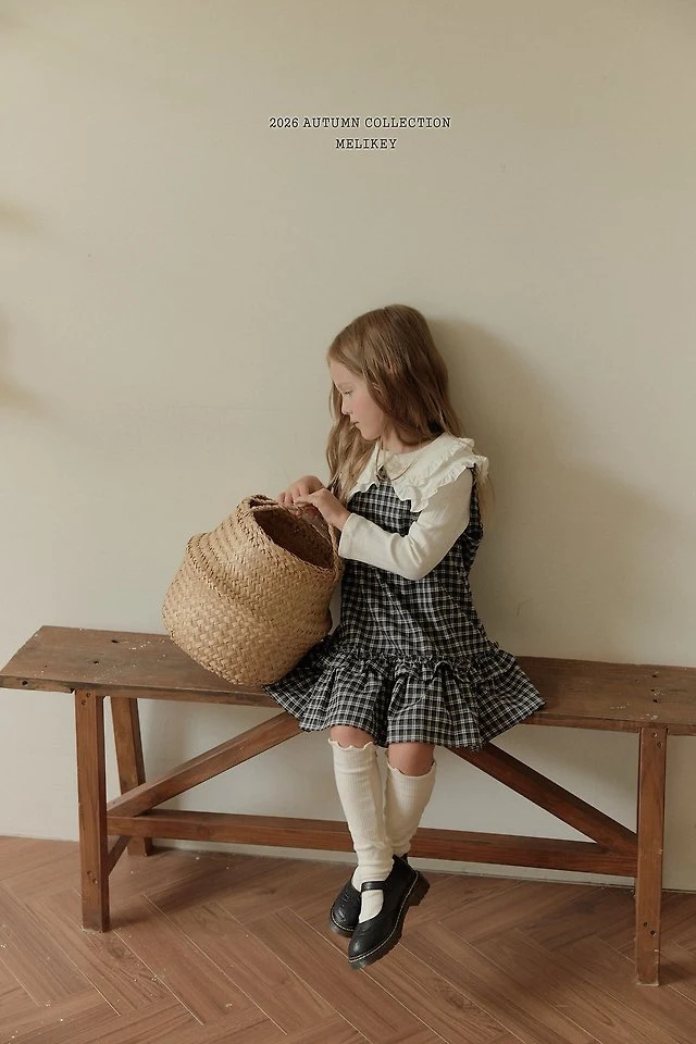 Melikey - Korean Children Fashion - #childofig - Check Frill One-piece - 5
