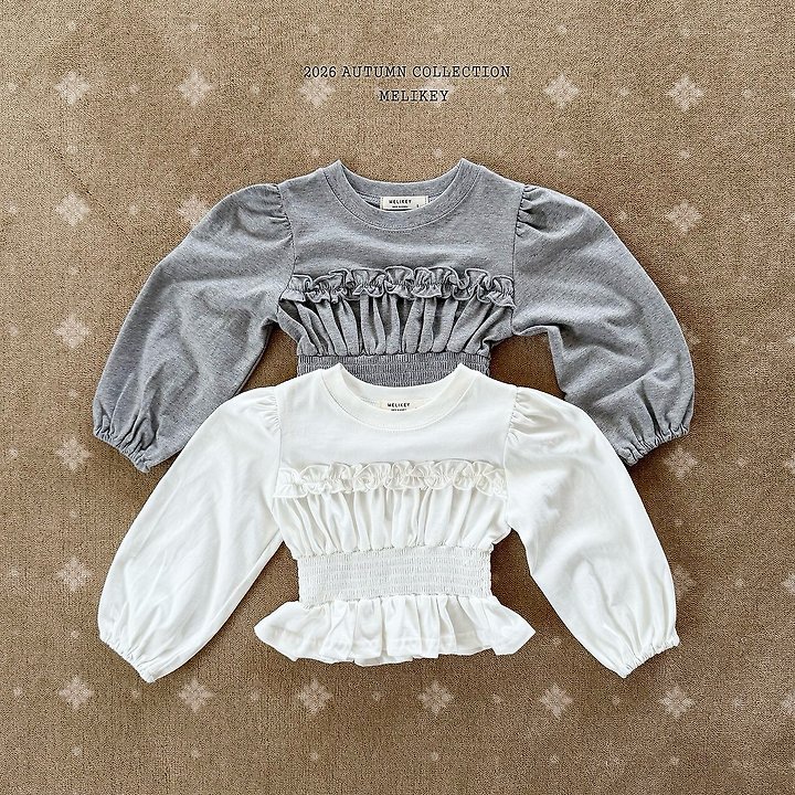Melikey - Korean Children Fashion - #childofig - Smocked Frill Tee