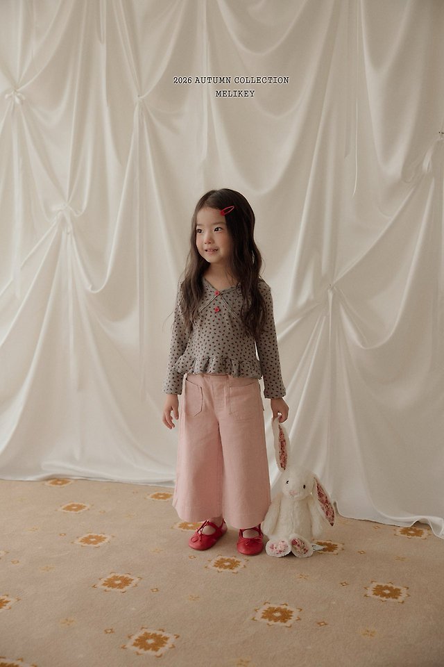 Melikey - Korean Children Fashion - #stylishchildhood - Cotton Wide Pants - 4