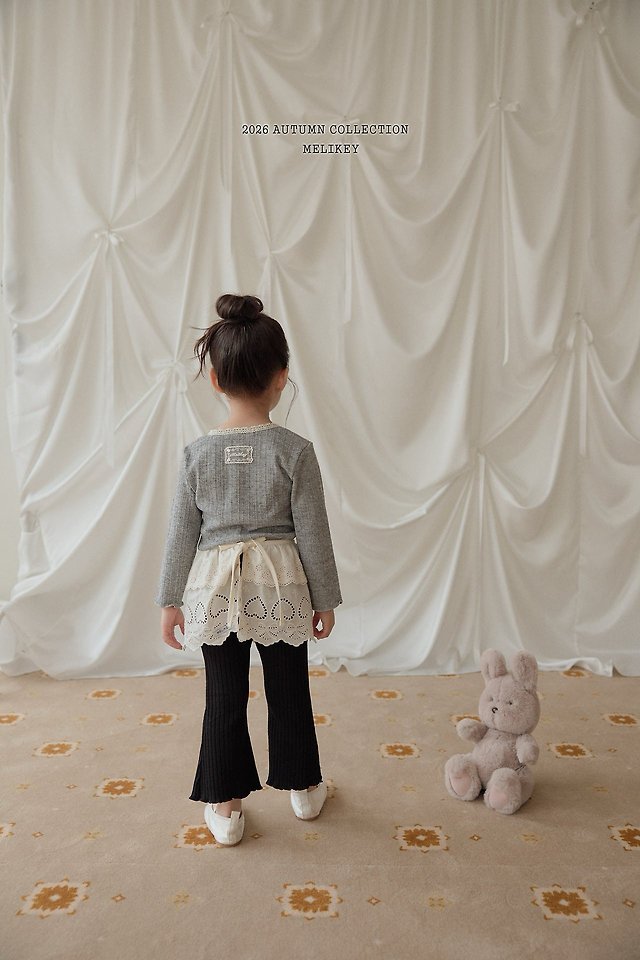 Melikey - Korean Children Fashion - #childofig - Bobo Ribbed Bootcut Pants - 3