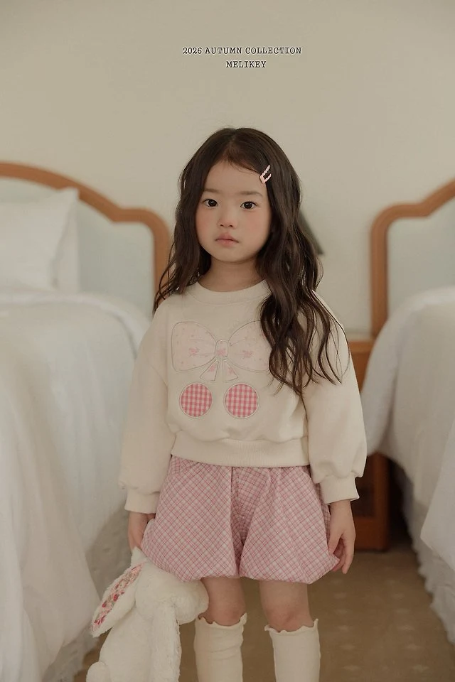 Melikey - Korean Children Fashion - #childofig - Ribbon Cherry Sweatshirt - 3