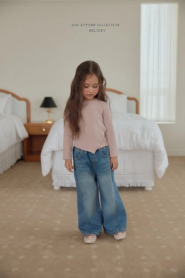 Melikey - Korean Children Fashion - #childofig - Diagonal Button Tee - 10