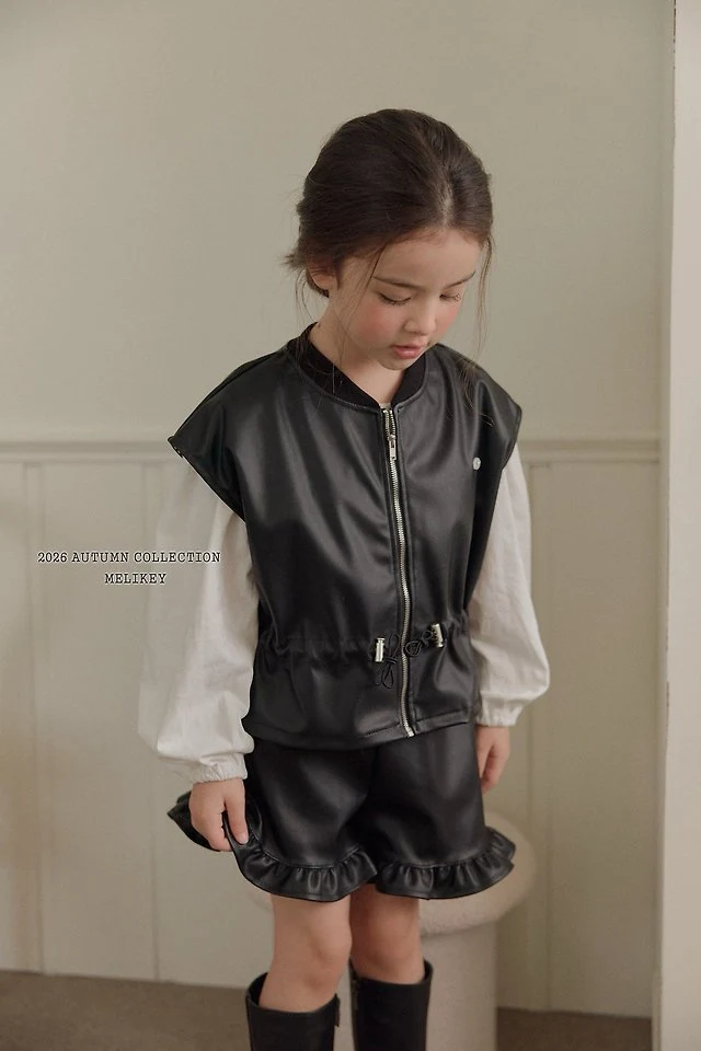 Melikey - Korean Children Fashion - #childrensboutique - String Leather Vest - 9