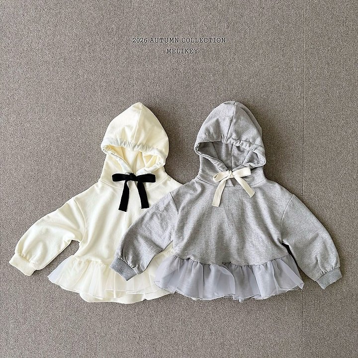 Melikey - Korean Children Fashion - #childrensboutique - Chacha Frill Hooded Tee