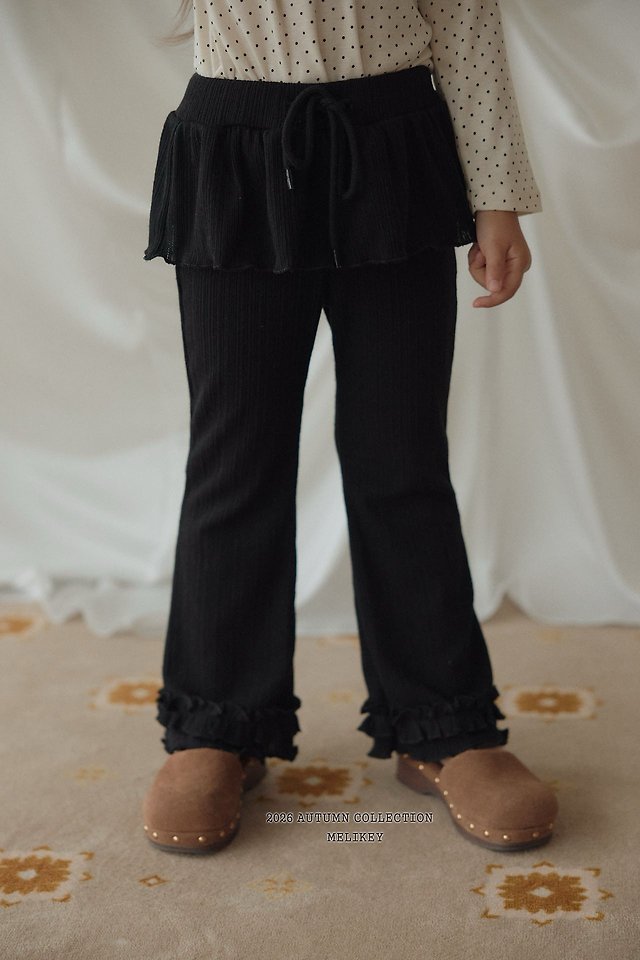 Melikey - Korean Children Fashion - #childrensboutique - Best Frill Bootcut Pants - 11