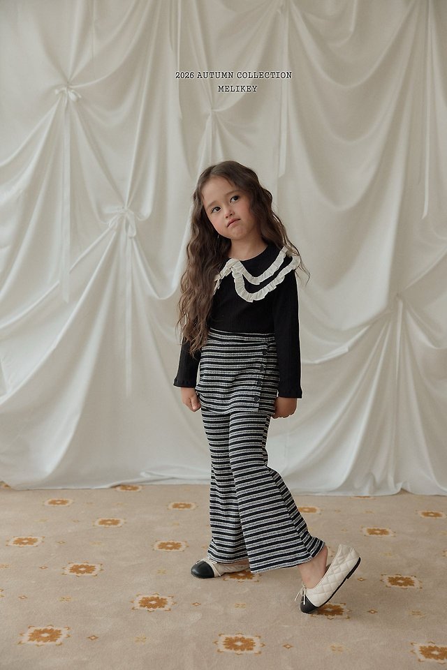 Melikey - Korean Children Fashion - #designkidswear - Double Collar Tee - 11