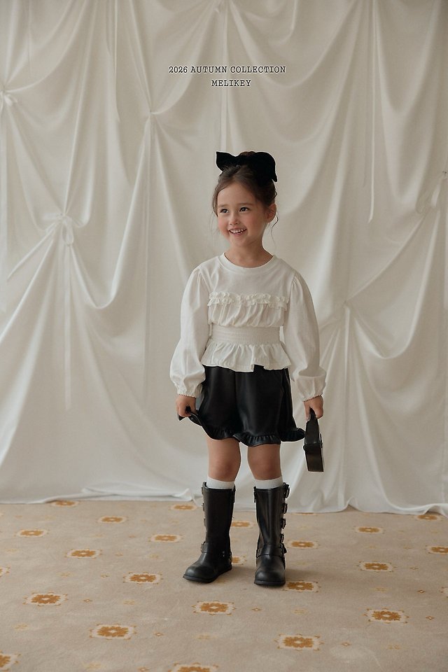 Melikey - Korean Children Fashion - #designkidswear - Smocked Frill Tee - 3