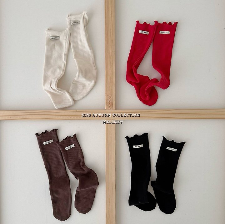 Melikey - Korean Children Fashion - #designkidswear - Basic Ribbed Socks