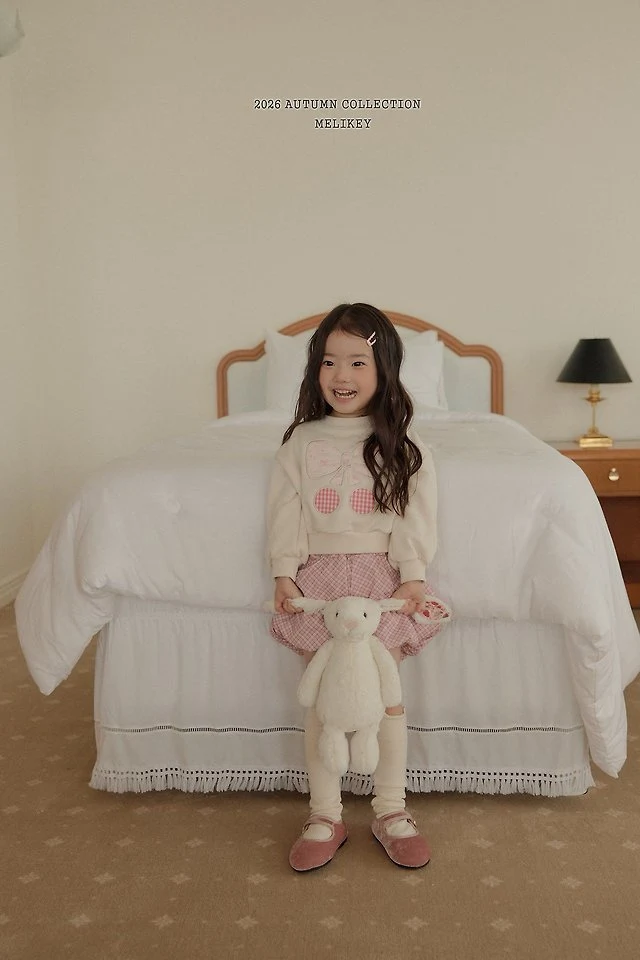 Melikey - Korean Children Fashion - #designkidswear - Ribbon Cherry Sweatshirt - 5