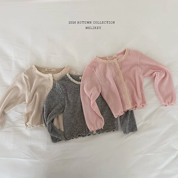 Melikey - Korean Children Fashion - #designkidswear - Natural Lace Cardigan