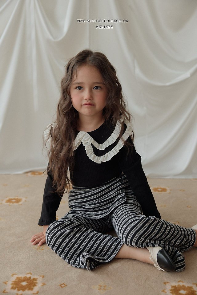 Melikey - Korean Children Fashion - #discoveringself - Double Collar Tee - 12