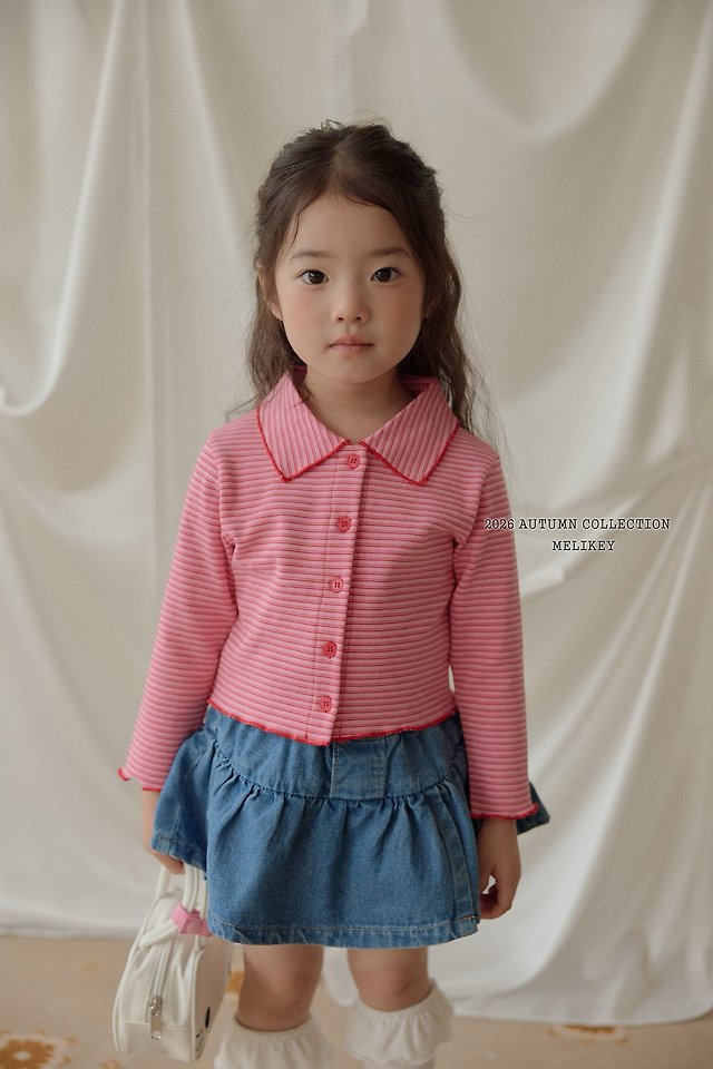 Melikey - Korean Children Fashion - #discoveringself - Petit Collar Tee - 12