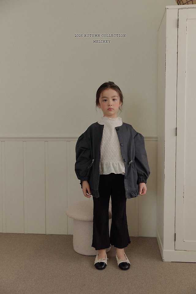 Melikey - Korean Children Fashion - #discoveringself - Bobo Ribbed Bootcut Pants - 7