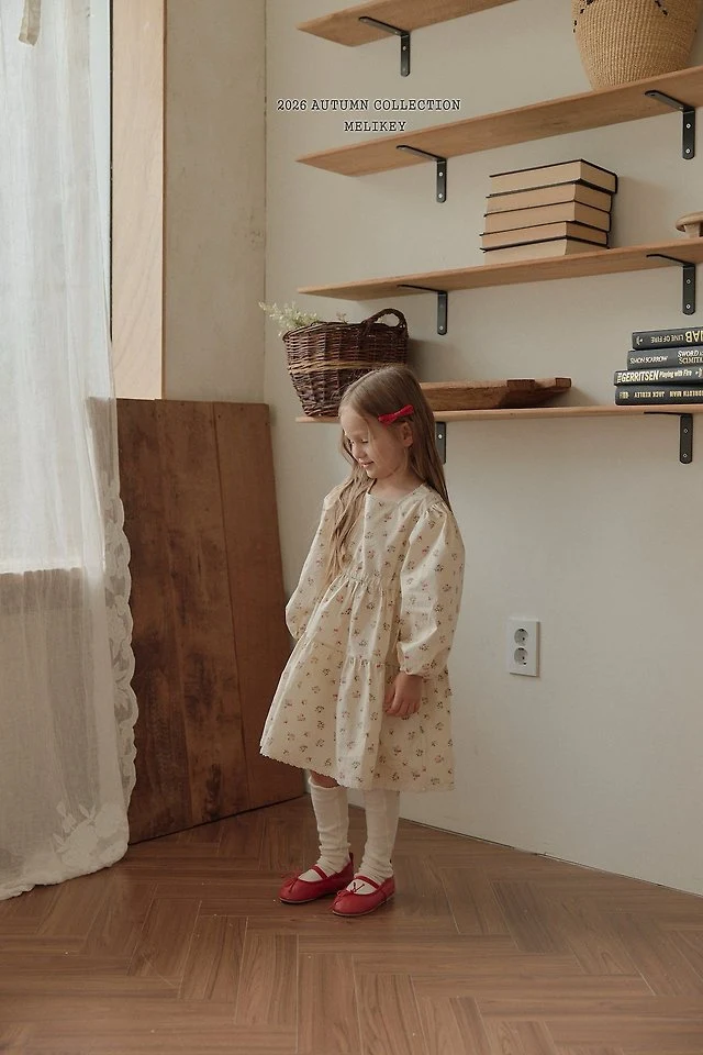 Melikey - Korean Children Fashion - #designkidswear - Vintage Floral One-piece - 4