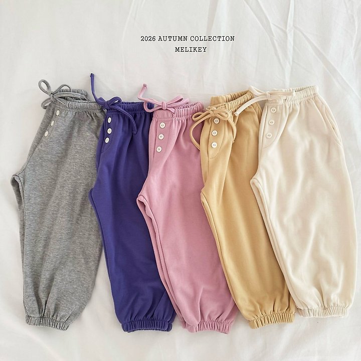 Melikey - Korean Children Fashion - #discoveringself - Button Jogger Pants