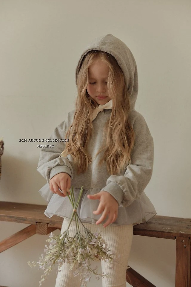 Melikey - Korean Children Fashion - #discoveringself - Chacha Frill Hooded Tee - 4