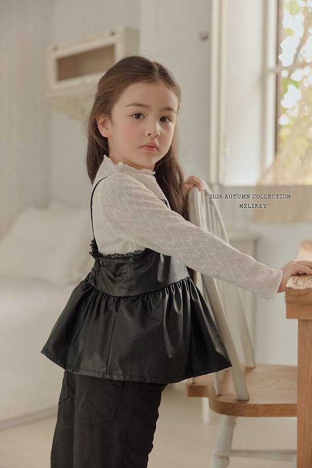 Melikey - Korean Children Fashion - #fashionkids - Leather Bustier - 11