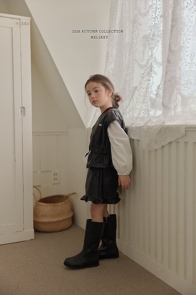 Melikey - Korean Children Fashion - #fashionkids - Leather Frill Shorts - 5