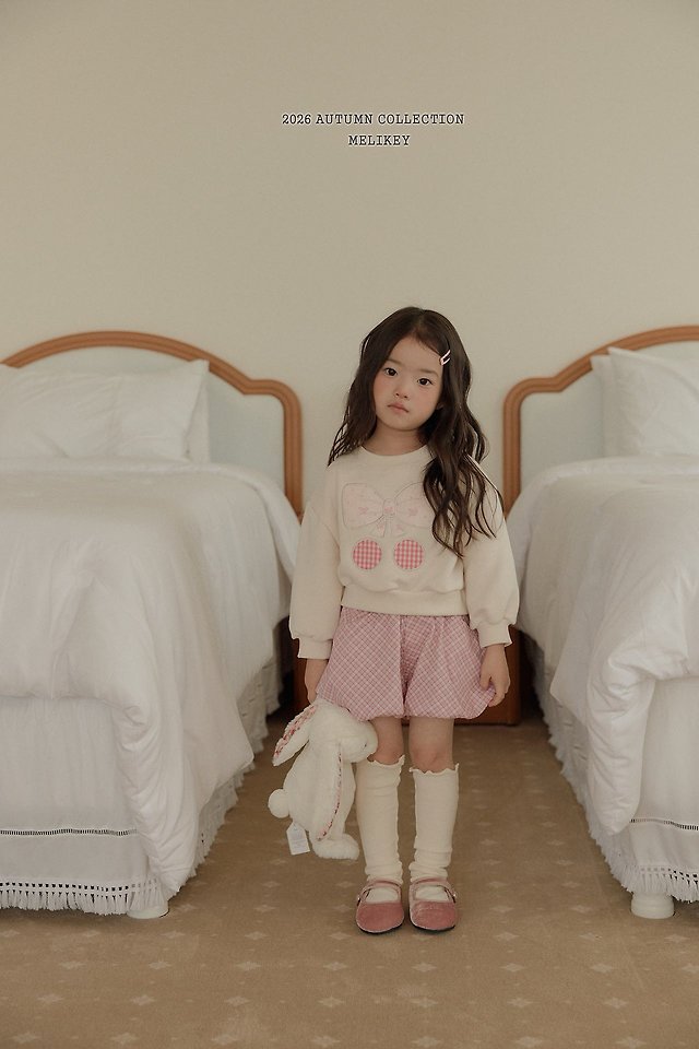 Melikey - Korean Children Fashion - #fashionkids - Ribbon Cherry Sweatshirt - 7