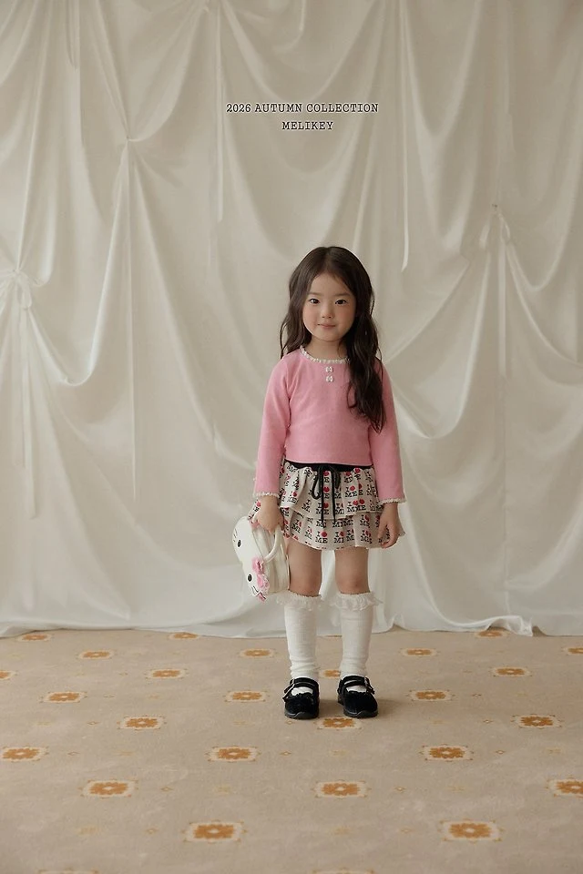 Melikey - Korean Children Fashion - #discoveringself - Ribbon Button Tee - 4