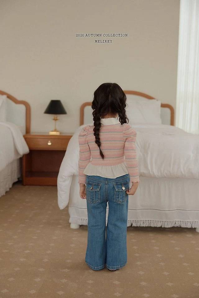 Melikey - Korean Children Fashion - #kidsshorts - Pocket Bootcut Pants - 3