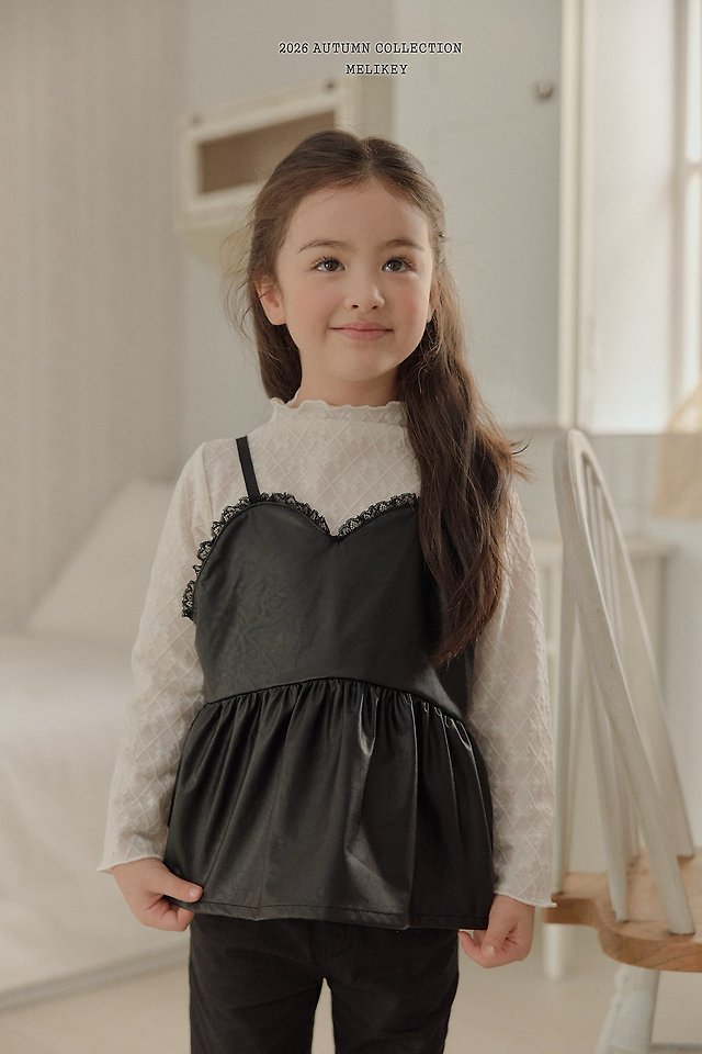 Melikey - Korean Children Fashion - #kidsshorts - Leather Bustier - 12