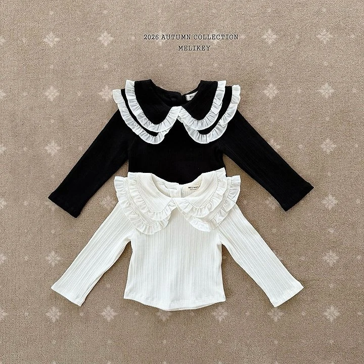 Melikey - Korean Children Fashion - #kidsstore - Double Collar Tee