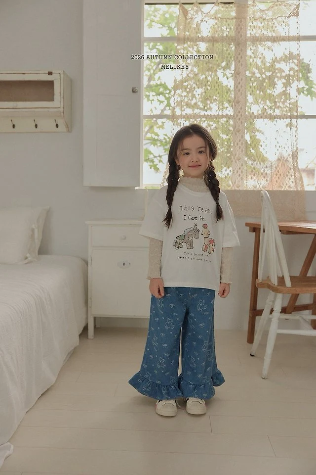 Melikey - Korean Children Fashion - #kidsstore - Pony Short Sleeve Tee - 12