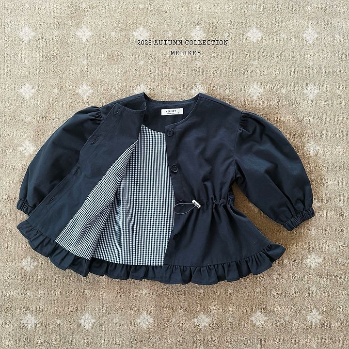 Melikey - Korean Children Fashion - #kidsstore - Momo Frill Trench Coat - 8