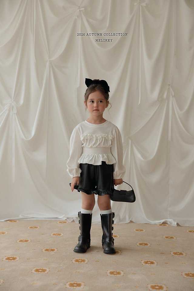 Melikey - Korean Children Fashion - #kidsstore - Smocked Frill Tee - 7