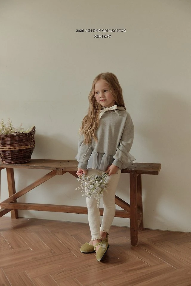 Melikey - Korean Children Fashion - #kidsstore - Chacha Frill Hooded Tee - 6
