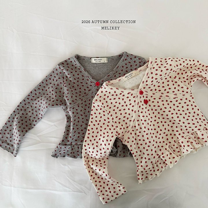 Melikey - Korean Children Fashion - #kidsstore - Mini Strawberry Tee