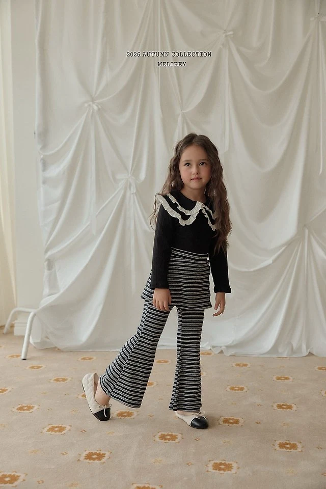 Melikey - Korean Children Fashion - #kidsshorts - Button Bootcut Pants - 4