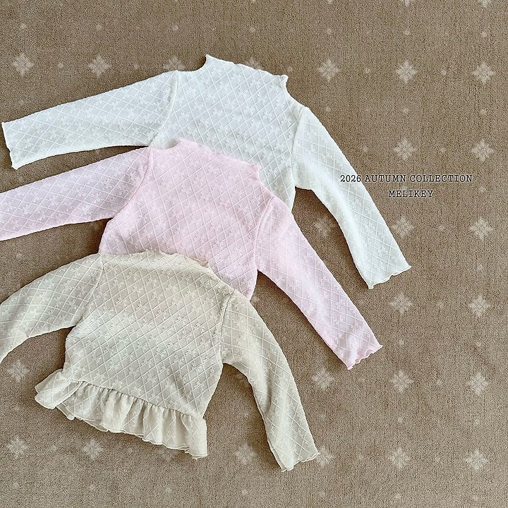 Melikey - Korean Children Fashion - #kidsstore - Frill Ribbon Mesh Tee