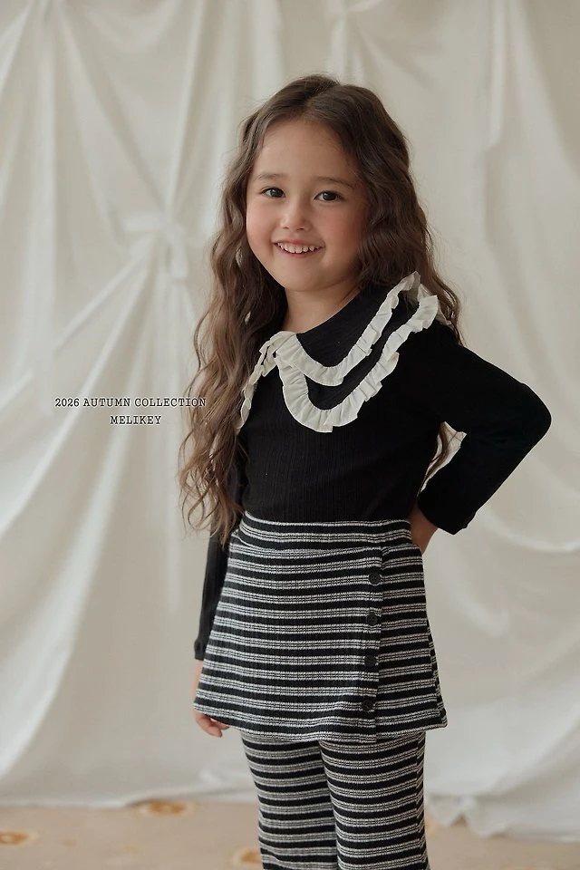 Melikey - Korean Children Fashion - #kidzfashiontrend - Button Bootcut Pants - 5