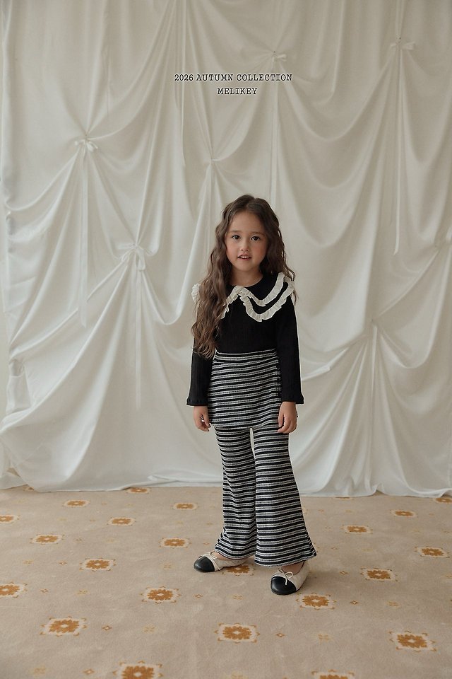 Melikey - Korean Children Fashion - #littlefashionista - Button Bootcut Pants - 7