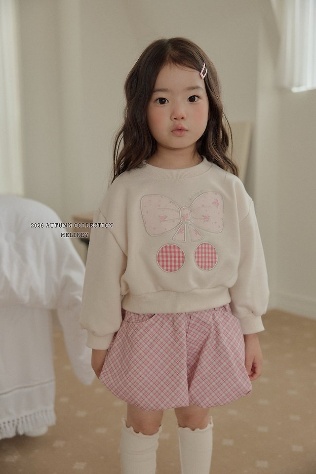 Melikey - Korean Children Fashion - #littlefashionista - Ribbon Cherry Sweatshirt - 12