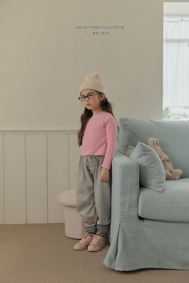 Melikey - Korean Children Fashion - #littlefashionista - Button Jogger Pants - 7